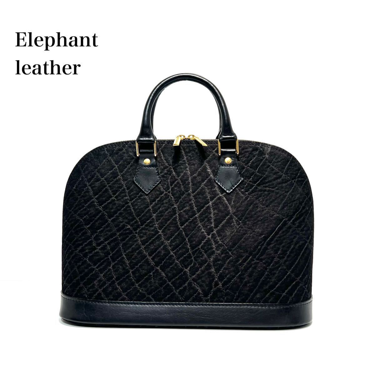 ☆美品☆ Elephant leather エレファントレザー 象革 ITALY製 