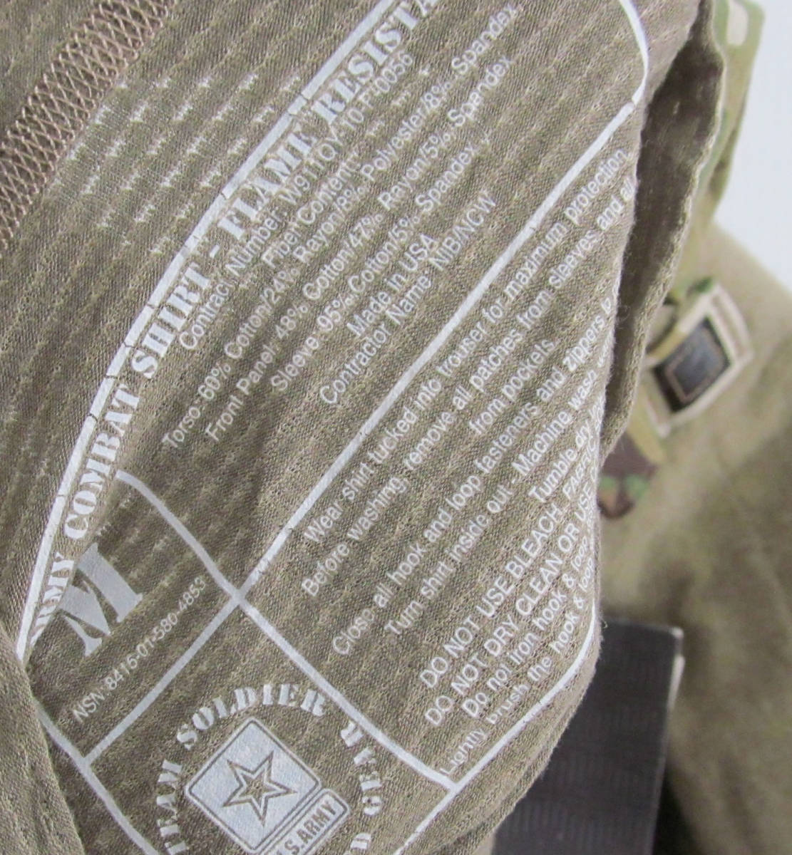 米軍実物 OEF-CP 迷彩 マルチカム コンバットシャツ MASSIF 米軍実物