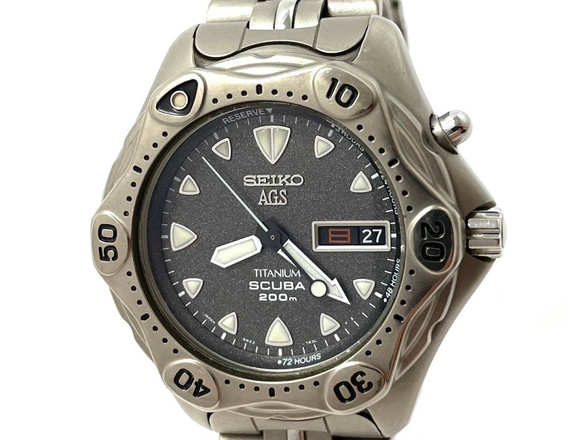 AGS SEIKO SCUBA 200m ジャンク - メルカリ 5M43-0A60 セイコー Scuba