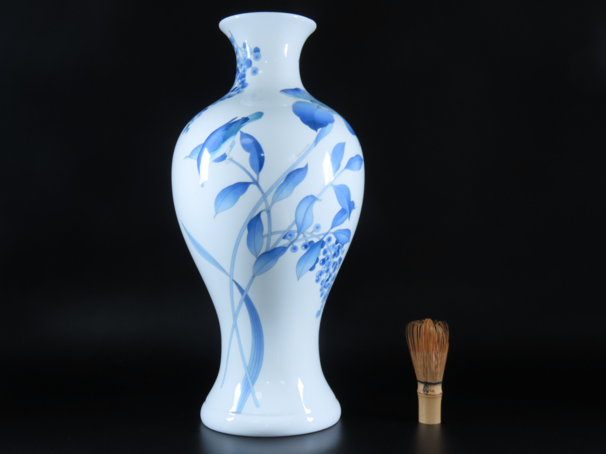 HUTSCHENREUTHER×LEONARD フッチェンロイター×レオナール 花鳥文大花瓶 