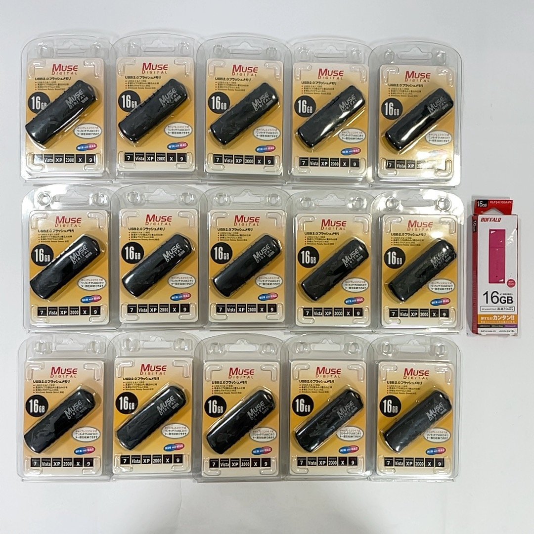 送料無料，得価 1円スタート ヤマダ電機 バッファロー フラッシュメモリ USBメモリ 16GB 16個セット r01624(16GB)｜売買されたオークション情報、yahooの商品情報をアーカイブ公開 - オークファン 16GB