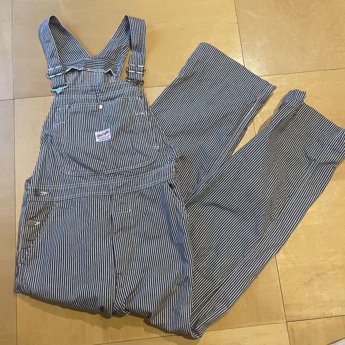 オーバーオール ラングラー サイズM ヒッコリー デニム WRANGLER 