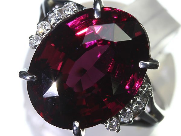大得価，品質保証 7091ST 1円 RK宝石 garnet 圧倒的存在感 極上ガーネット 特大12.6ct 極上ダイヤモンド Pt900 高級リング ダイヤ(ガーネット)｜売買されたオークション情報、yahooの商品情報をアーカイブ公開 - オーク ガーネット
