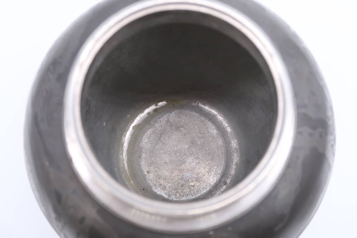 T06065 錫茶心壷 約440.5g：真作 公式通販 英祥堂 茶心壷 煎茶道具