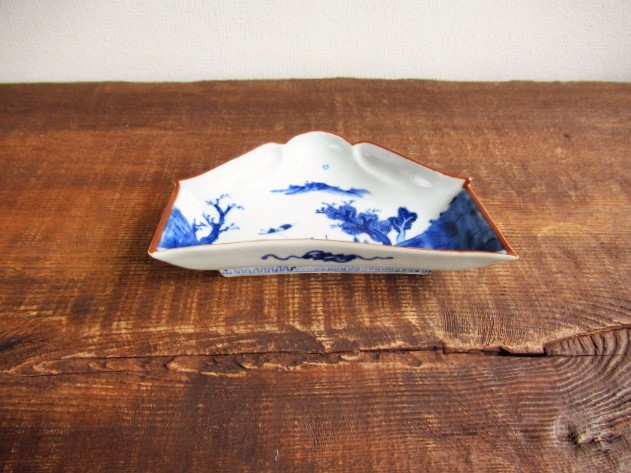 染付 | 古伊万里 伊万里 山水文 古 山水図 高さ5cm 大角皿（
