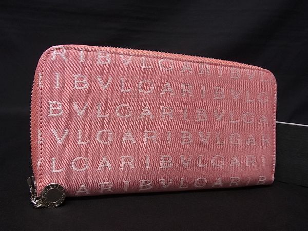 1円 □美品□ BVLGARI ブルガリ ロゴマニア キャンバス ラウンド 1円 □美品□ BVLGARI ブルガリ ロゴマニア キャンバス ラウンド