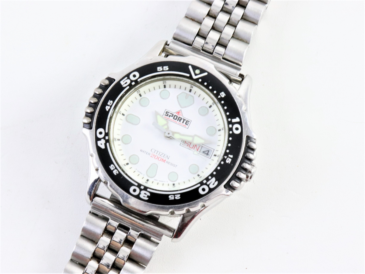 稼働品】CITIZEN CN-4-S ECO SPORTR シチズン エコドライブ メンズ 