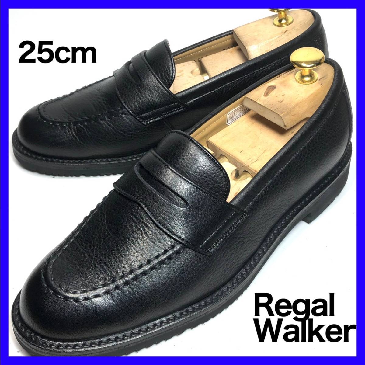 管理40H81□Regal Walker 25cm メンズ 黒 ブラック コインローファー 