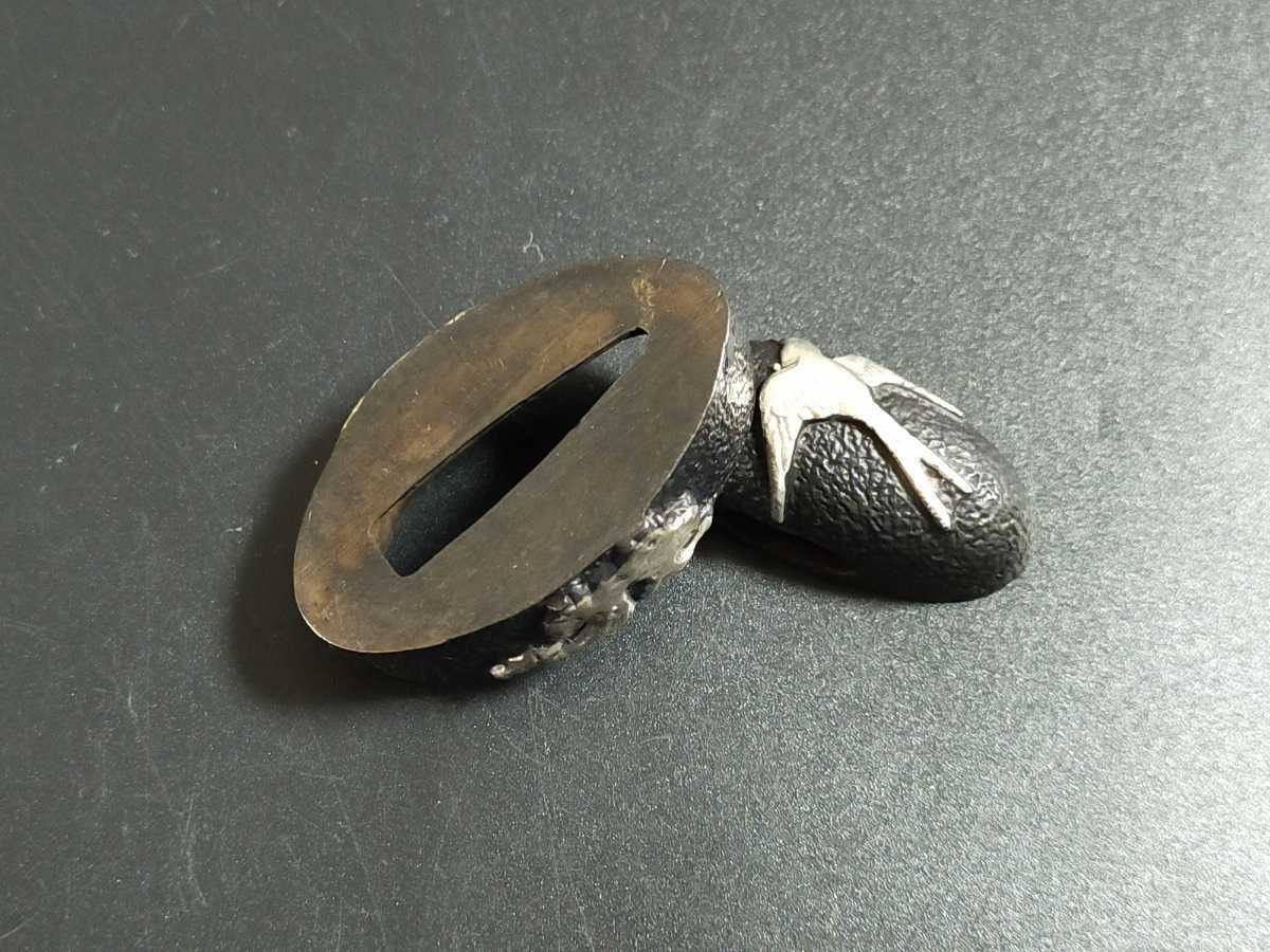 縁頭 秋草虫図 鈴虫 刀装小道具 金具 日本刀