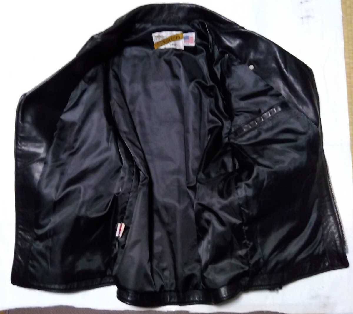 Schott ロングダブルライダース サイズ42 レザージャケット(ライダース 