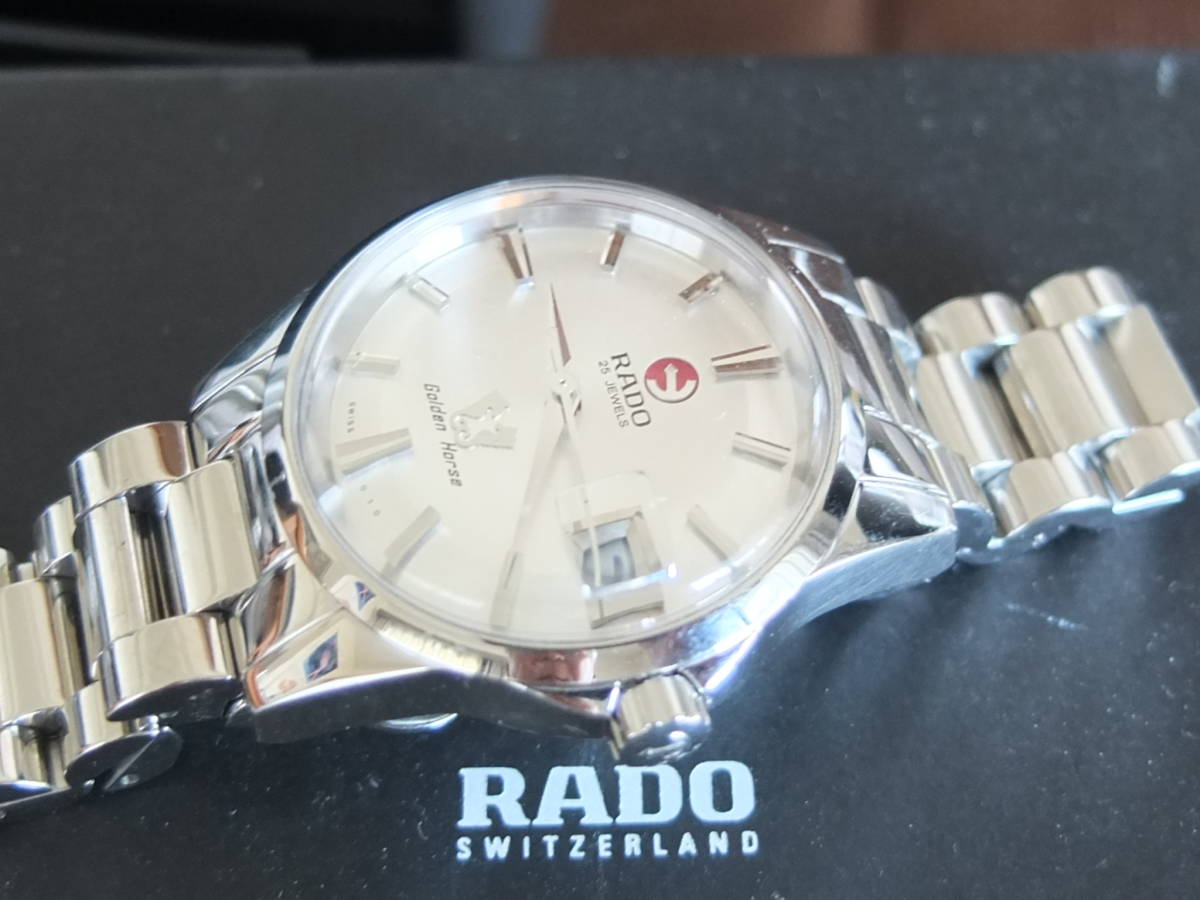 美品 ラドー RADO ゴールデンホース 復刻版 限定販売 シルバー文字盤 