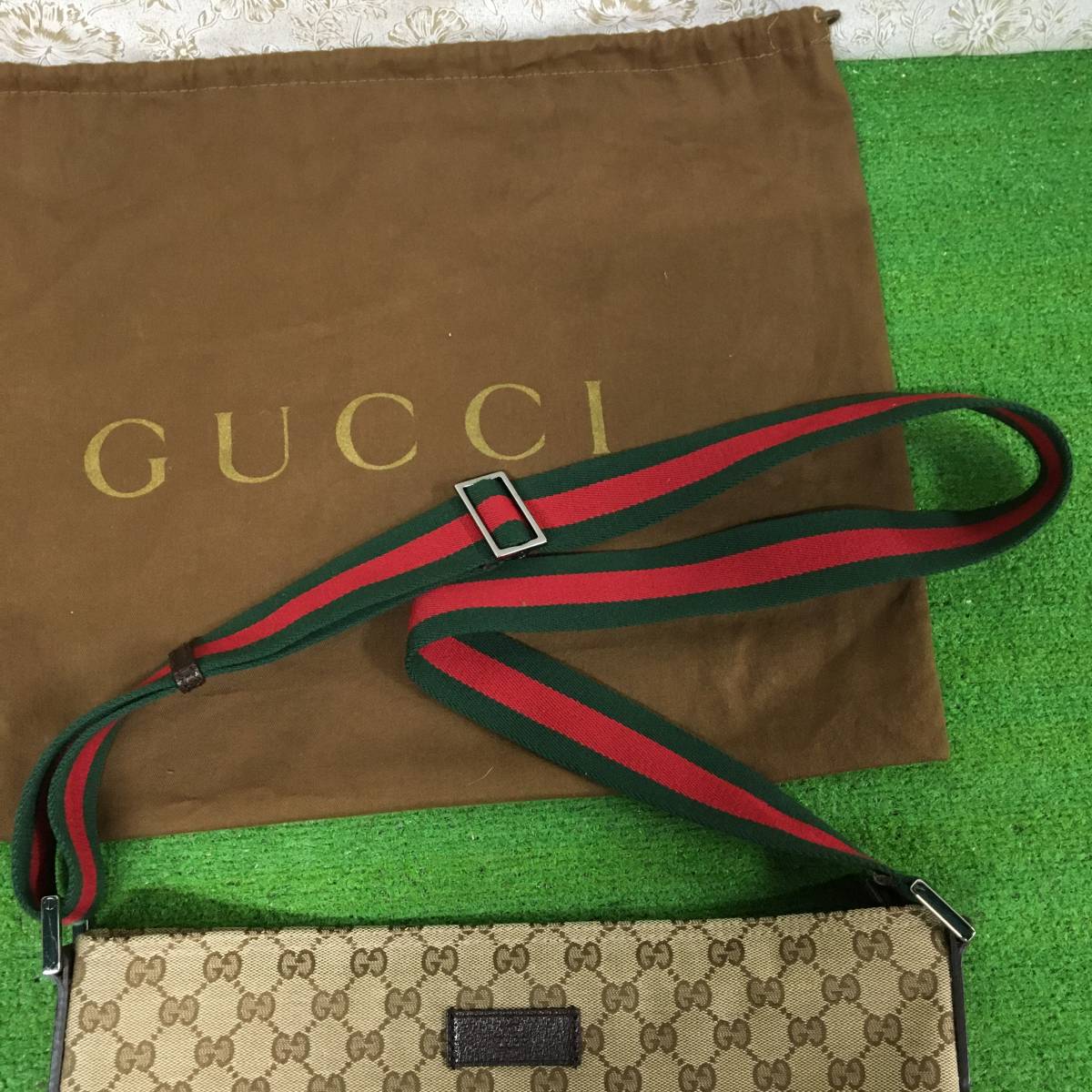 GUCCI グッチGGモノグラム キャンバス シェリーライン ショルダー