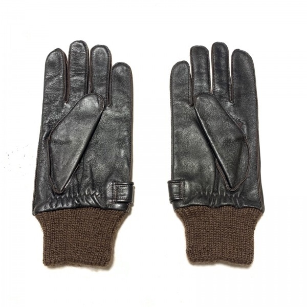 特注オーダー BURBERRYBLACKLABEL 黒 レザー 手袋 グローブ