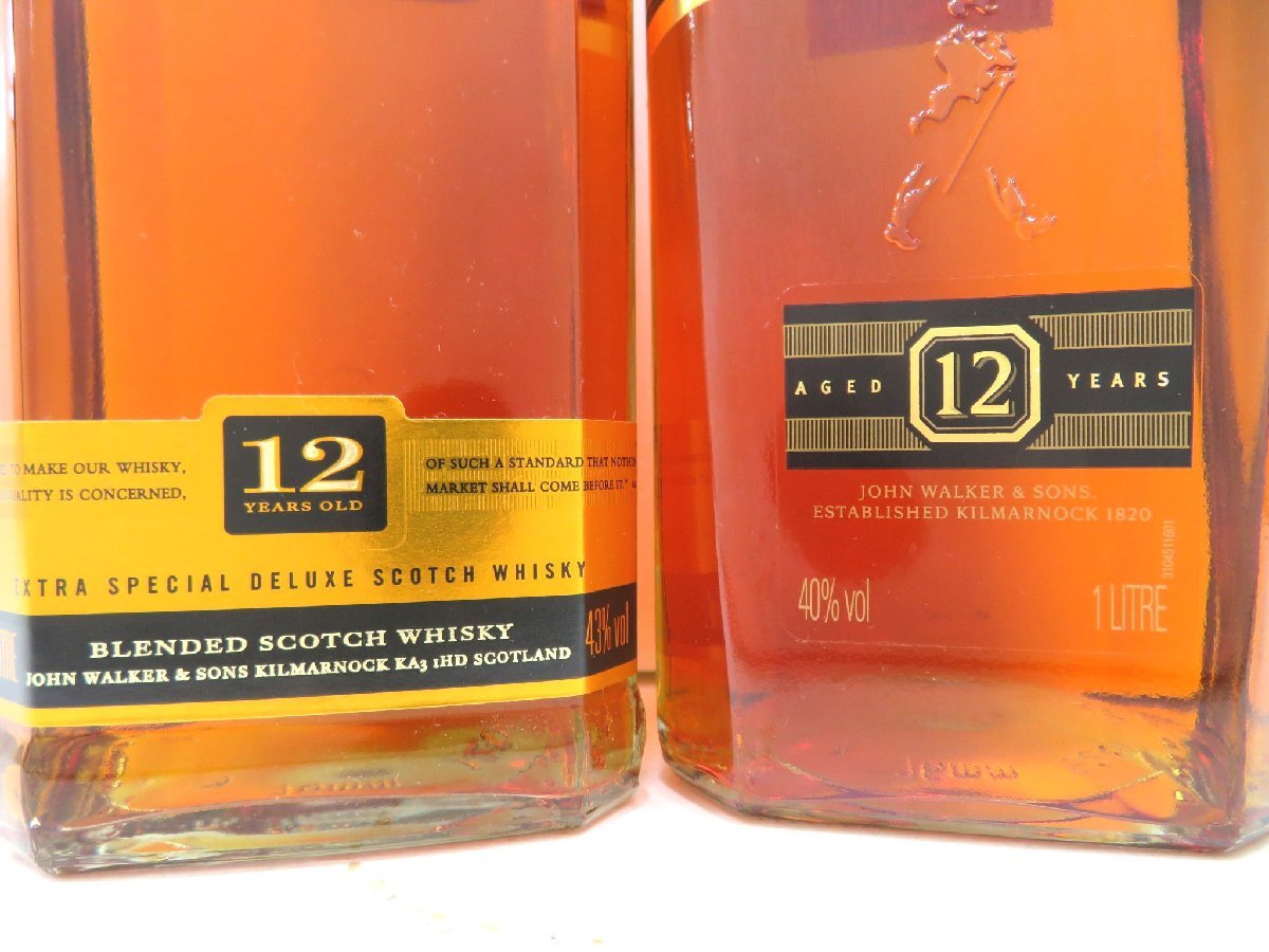古酒 1円~スタート 4本セット Johnnie Walker ジョニーウォーカー 