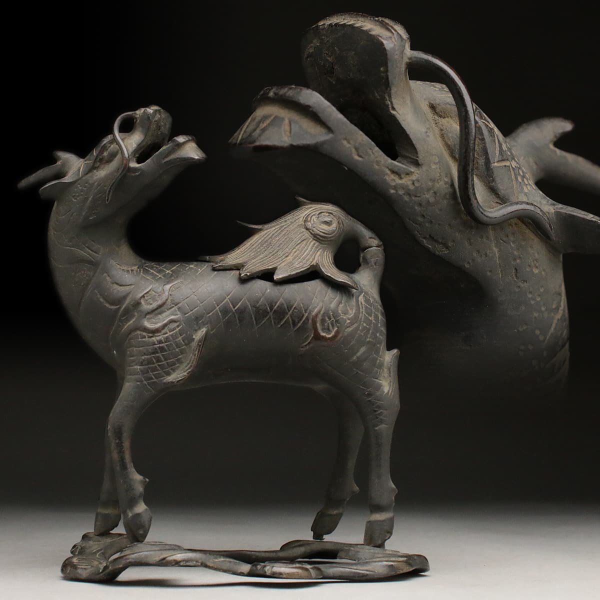 【赤字超特価，新作】 US186 時代物 古銅 麒麟香炉 銅麒麟香薫炉 高16.5cm 重966g 銅麒麟薫香炉 麒麟銅香炉(その他)｜売買されたオークション情報、yahooの商品情報をアーカイブ公開 - オークファン その他