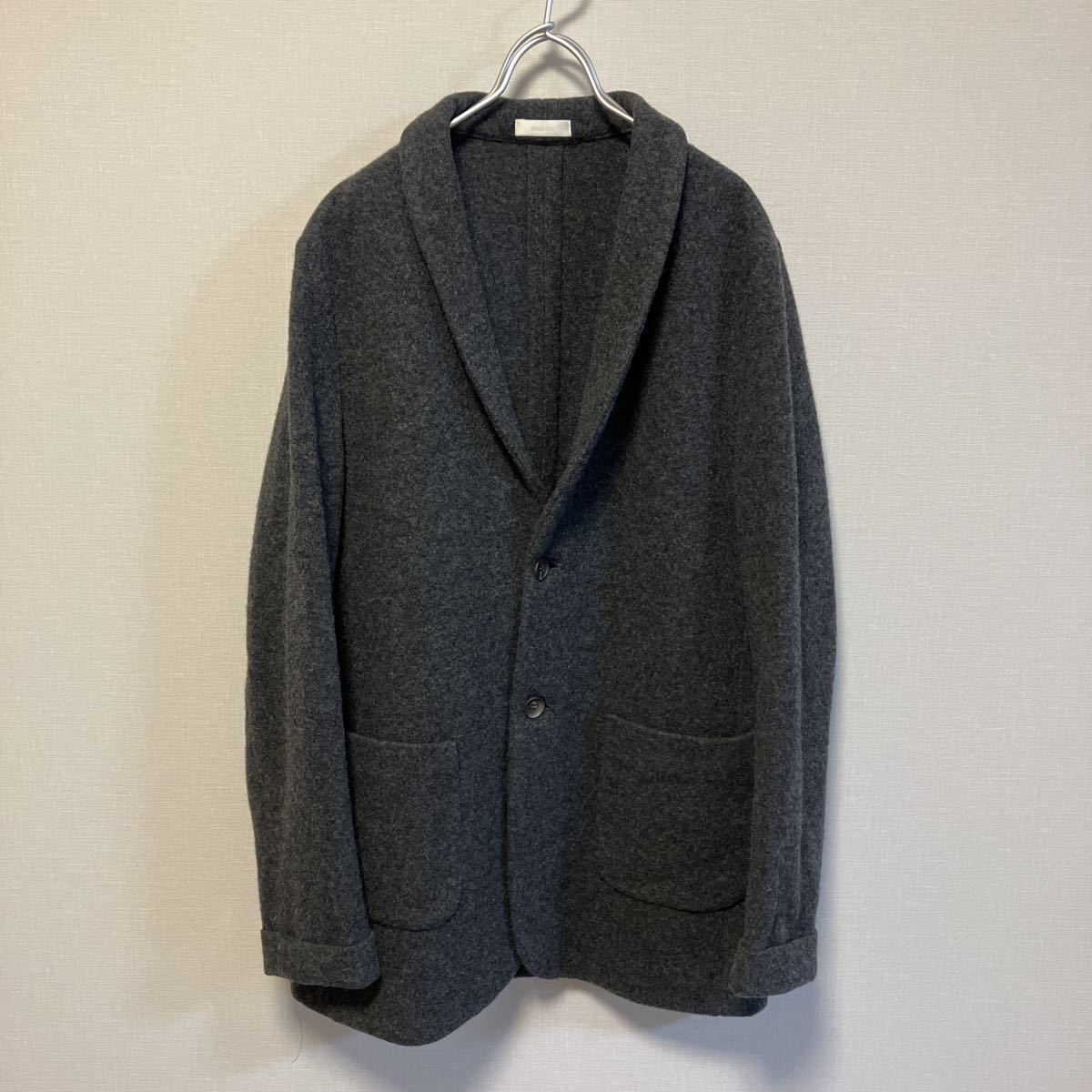 ニュアンス Niuhans /ショールカラージャケット /ウール /チャコールグレー /日本製 /サイズ3