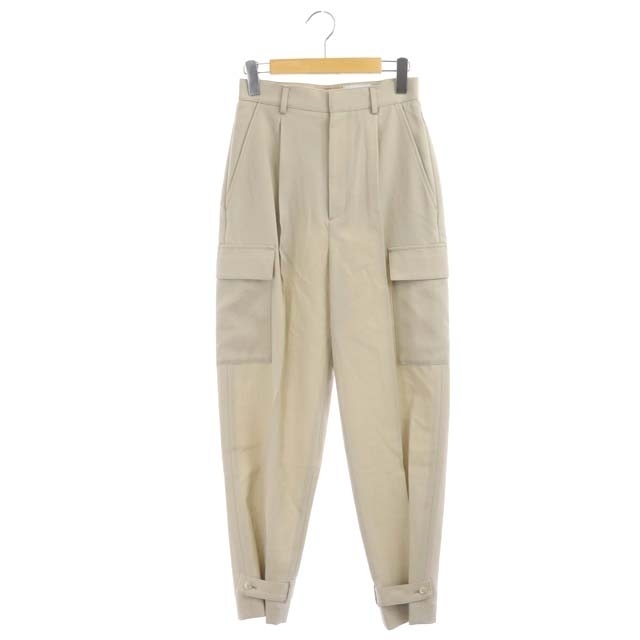 ユナイテッドアローズ UNITED ARROWS 2WAY/HEM カーゴパンツ W テーパード ジッパーフライ タック 36 ライトベージュ /CM ■OS レディース