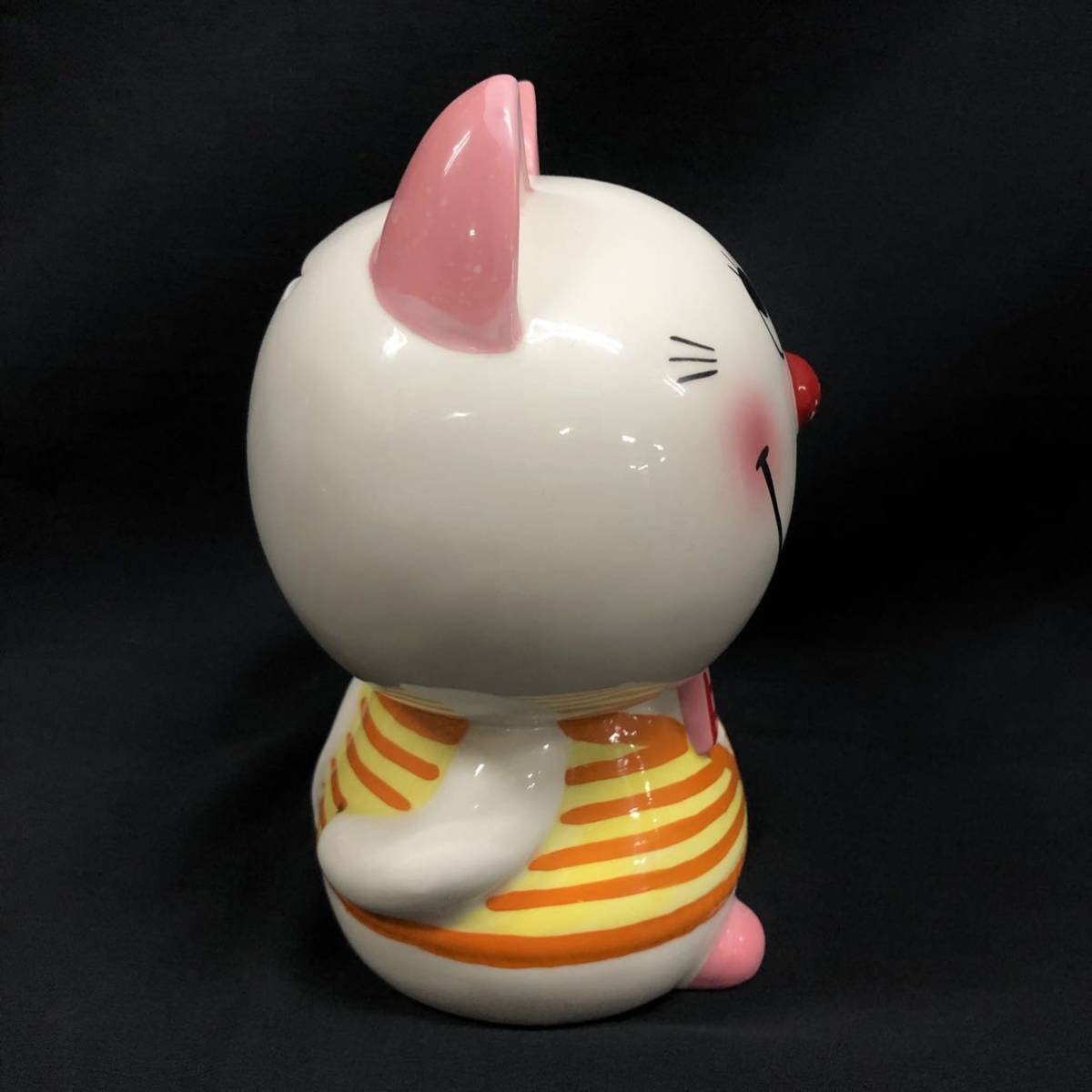 貯金箱 内藤ルネ 猫 ネコ RUNE レトロ 昭和レトロ 陶器製 当時物 陶器 置物
