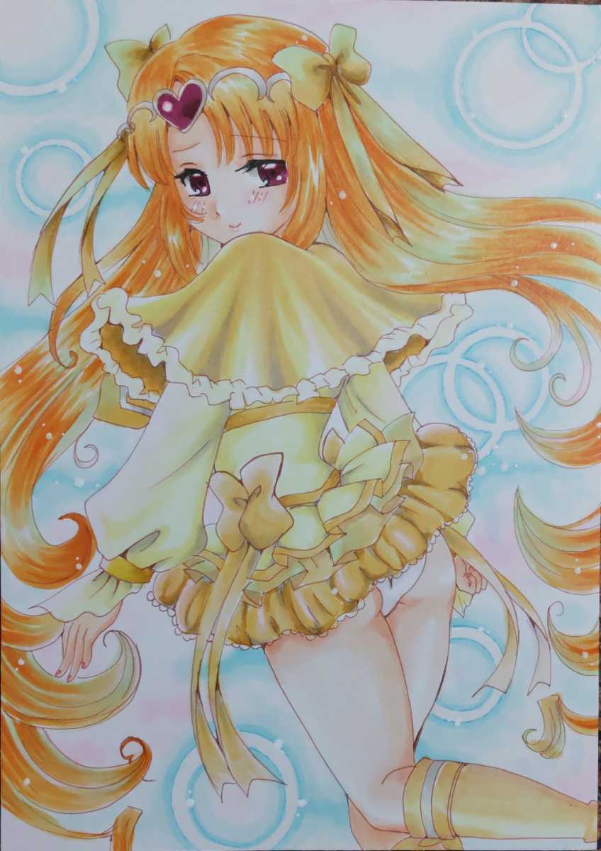 手描きイラスト スイートプリキュア☆ キュアミューズ A5 (手描き