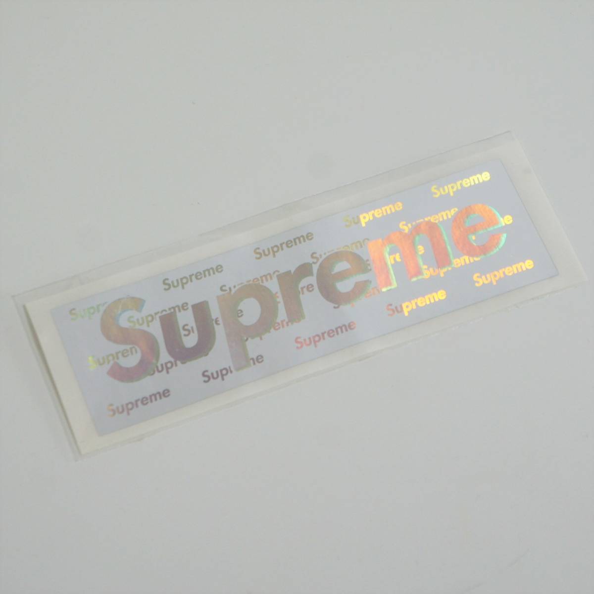 1円スタート 激レア Supreme Box Logo ホログラムステッカー 