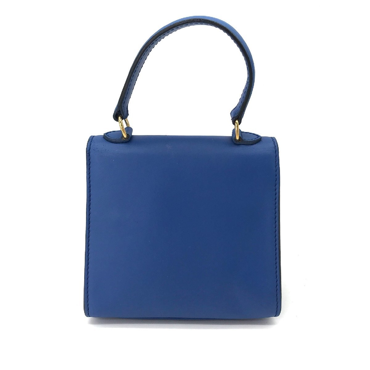 1円 美品 CELINE セリーヌ レアカラー レザー サークル ロゴ金具 ミニ 