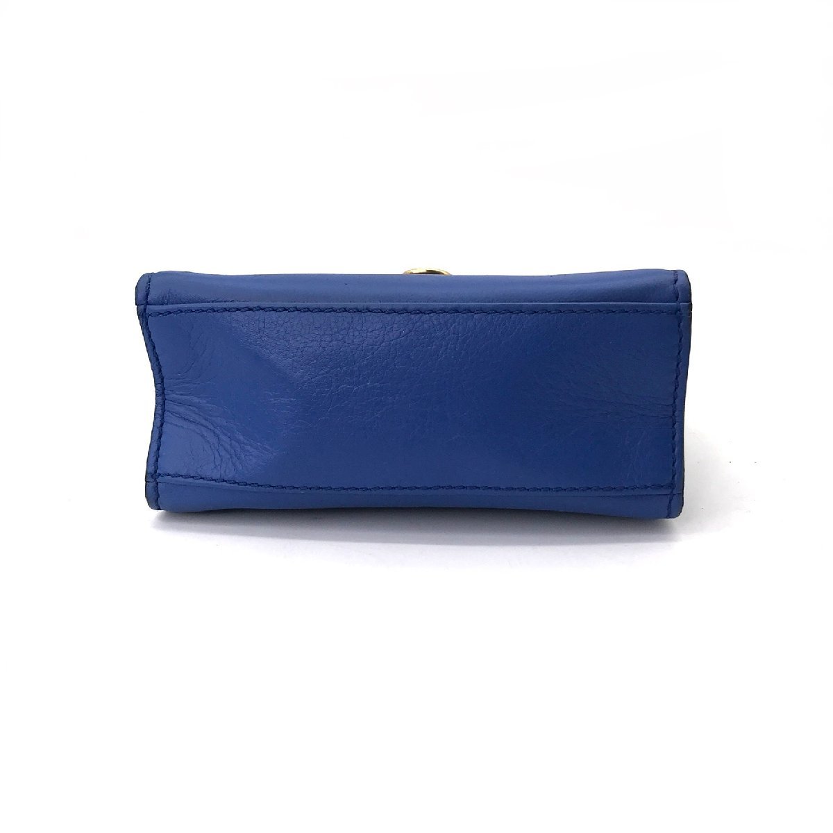 1円 美品 CELINE セリーヌ レアカラー レザー サークル ロゴ金具 ミニ 