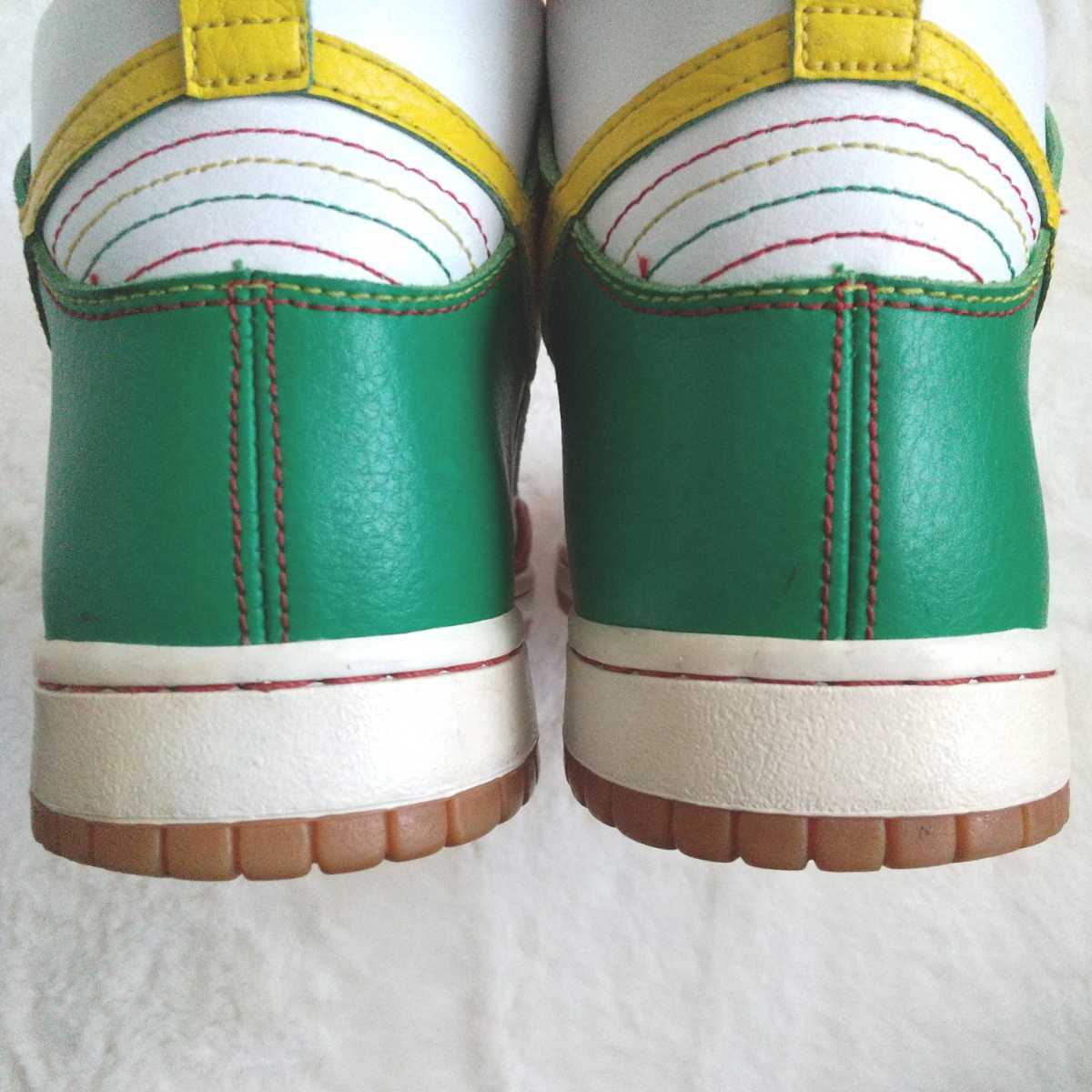 ナイキ ダンク ハイ ラスタ 赤緑黄 Nike Dunk High 6.0 Rasta 517562-173 Rare Red Green ...