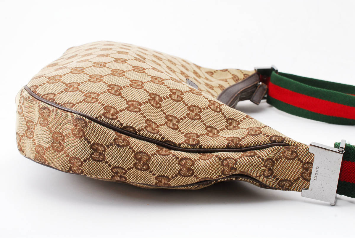 1円〜 美品 GUCCI グッチ シェリーライン GGキャンバス ポシェット  