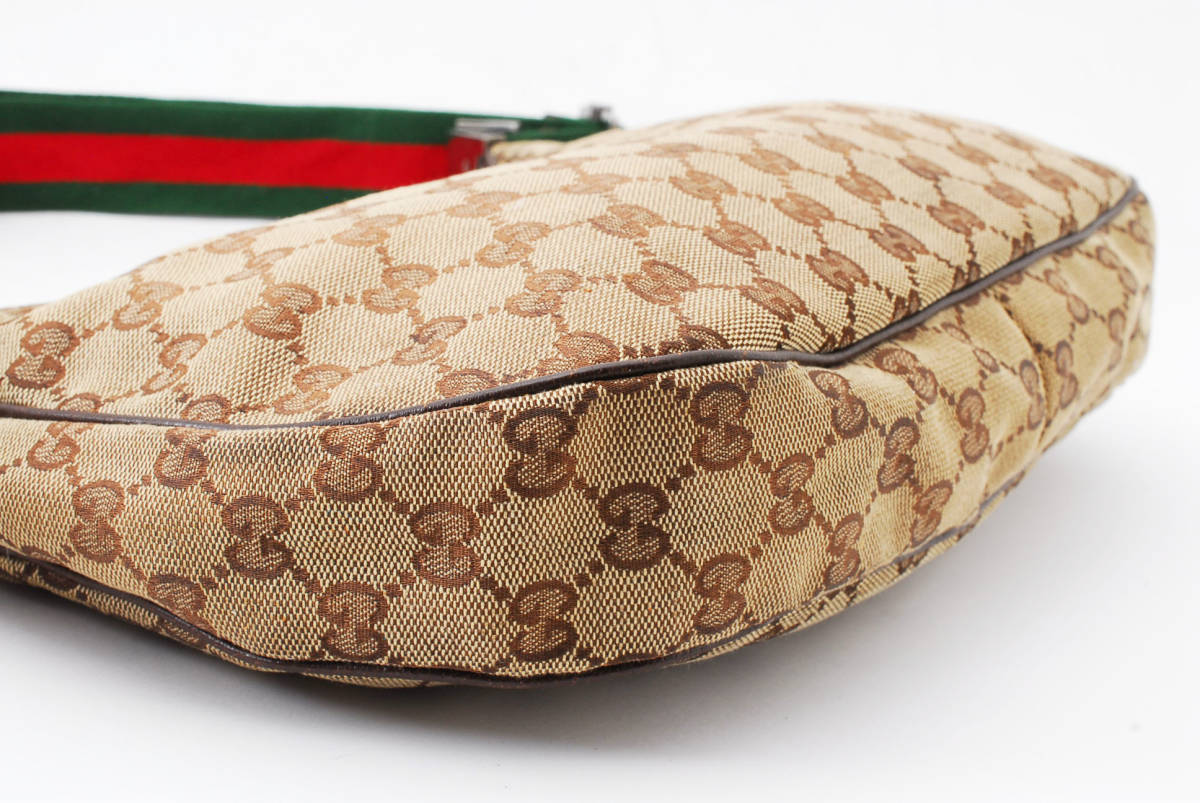 1円〜 美品 GUCCI グッチ シェリーライン GGキャンバス 1円〜 美品 GUCCI グッチ シェリーライン GGキャンバス