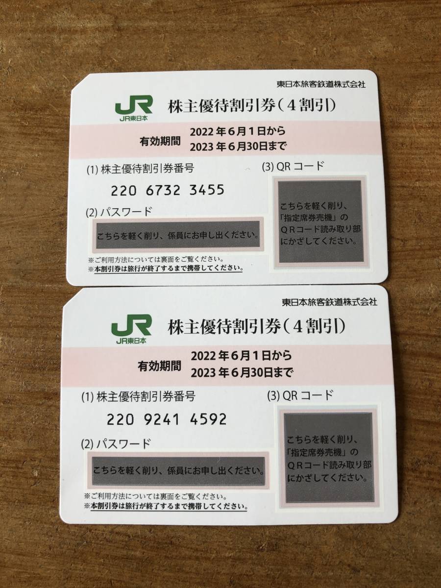 JR東日本株主優待割引券2枚 優待券、割引券 チケット、金券、宿泊予約