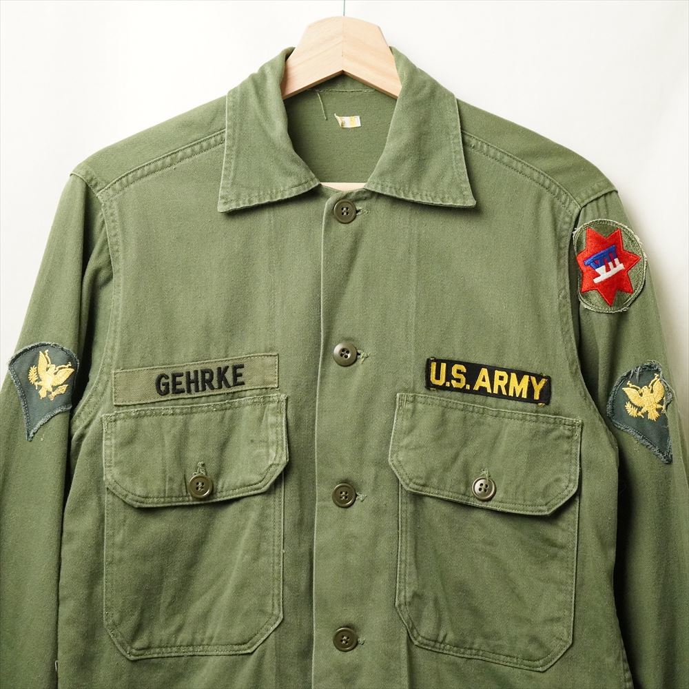 驚きの破格値，豊富な 50s60s ビンテージ ミリタリー 米軍実物 U.S.ARMY コットン ユーティリティーシャツ(戦闘服)｜売買されたオークション情報、yahooの商品情報をアーカイブ公開 - オークファン 戦闘服