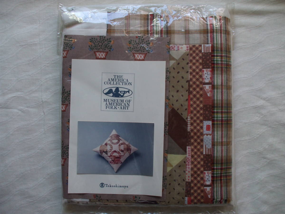 高島屋 パッチワークキルト クッションカバー作成キット スタンプバスケット パッチワーク アメリカンフォークアート(作成キット)｜売買された