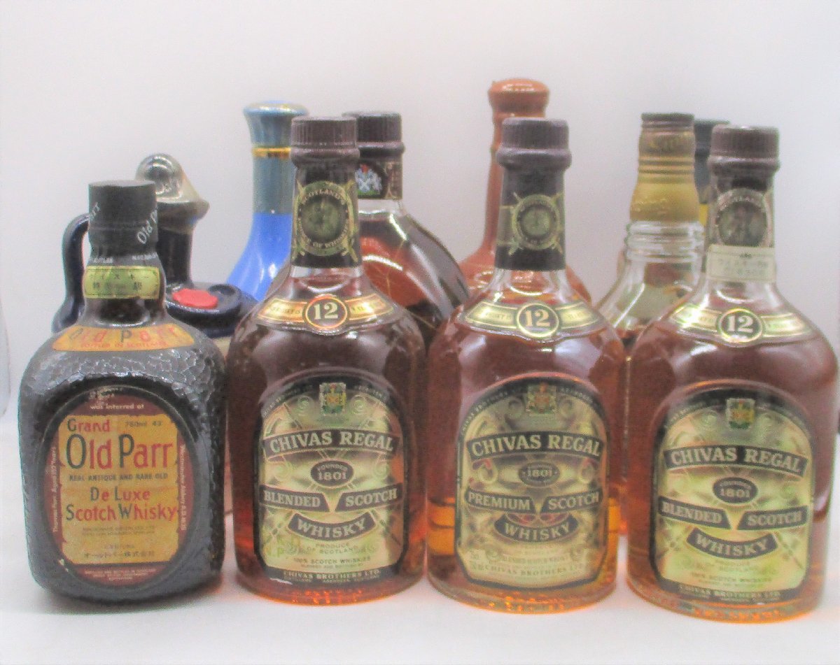 Chivas Regal 12年 & Old Parr 12年 セット　古酒 同梱不可】スコッチ 等 ウイスキー 10本セット スウィング オールド