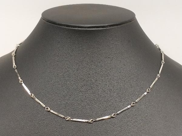 Pt850 切子 チェーン ネックレス プラチナ 7.5g 42cm 店舗受取可 Pt850