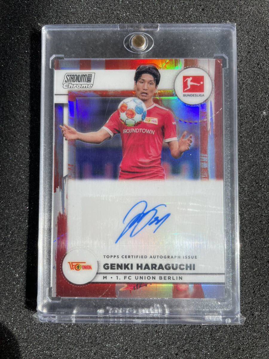 Topps Stadium Club Chrome 原口元気 直筆サインカード auto /70