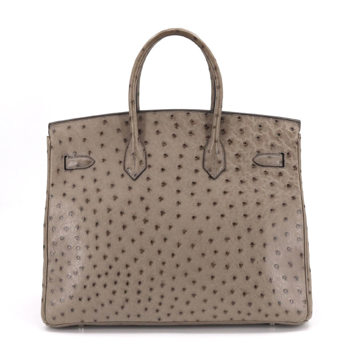 エルメス HERMES バーキン35 ハンド バッグ オーストリッチ ムース □G 