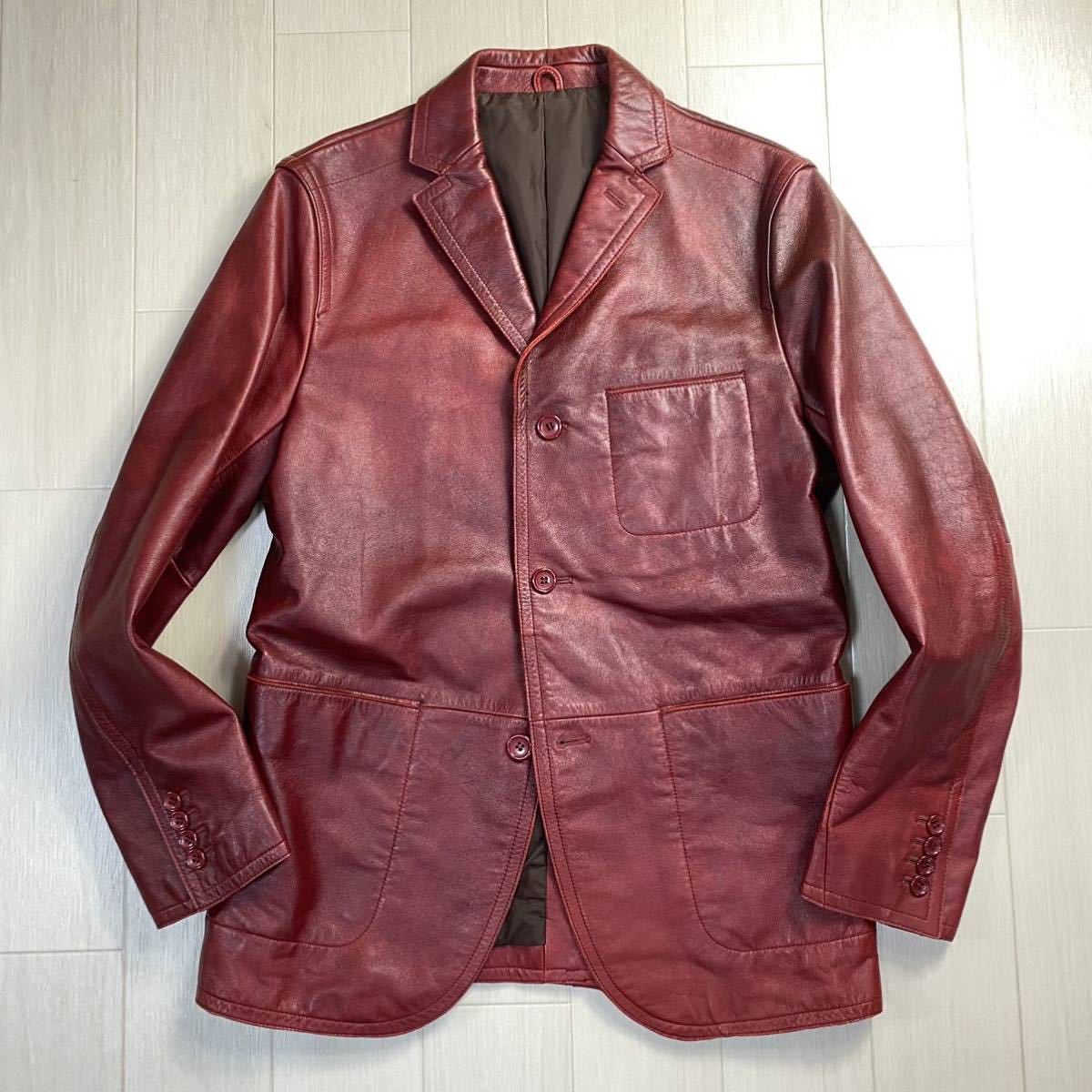 新品 5.8万 エポカウォモ 迷彩柄 ウール ジャージー ジャケット 46(M 