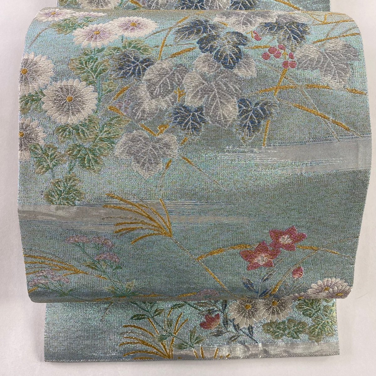 平和屋 極上 本場牛首紬 石川県指定無形文化財 角印 手織 作家物 全通 