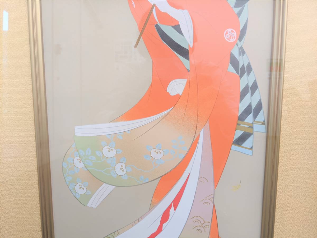 12564】上村松園 「志ぐれ」 シルクスクリーン HC/280 画寸840×295mm