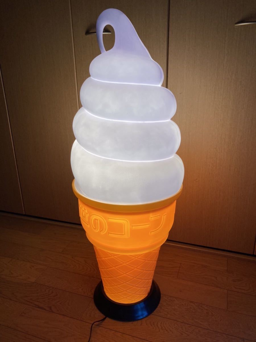 日世 バニラ ソフトクリーム看板 電飾 販促 ライト ディスプレイ