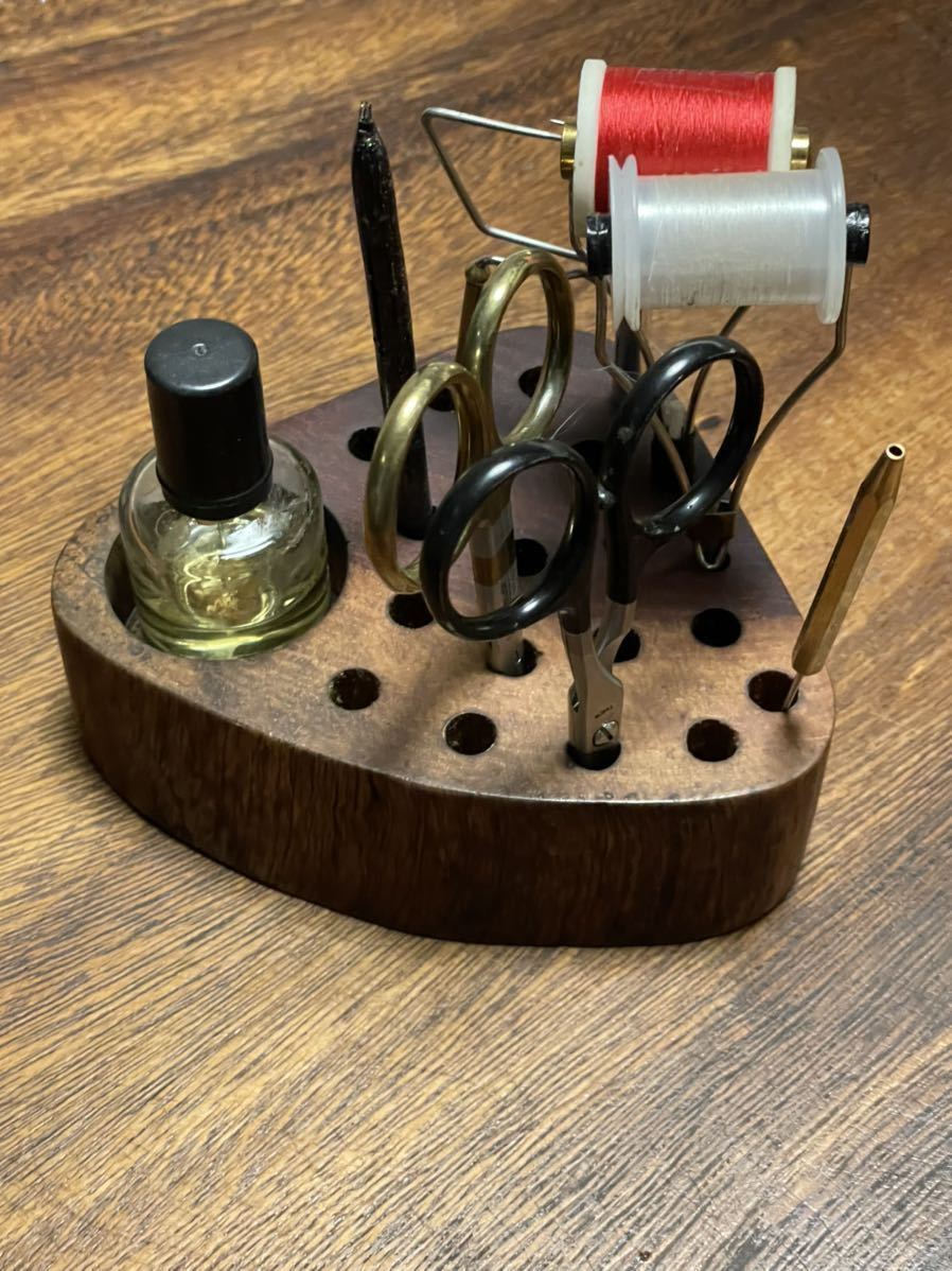 花梨のフライタイイング用ツールスタンド 花梨のフライタイイング用