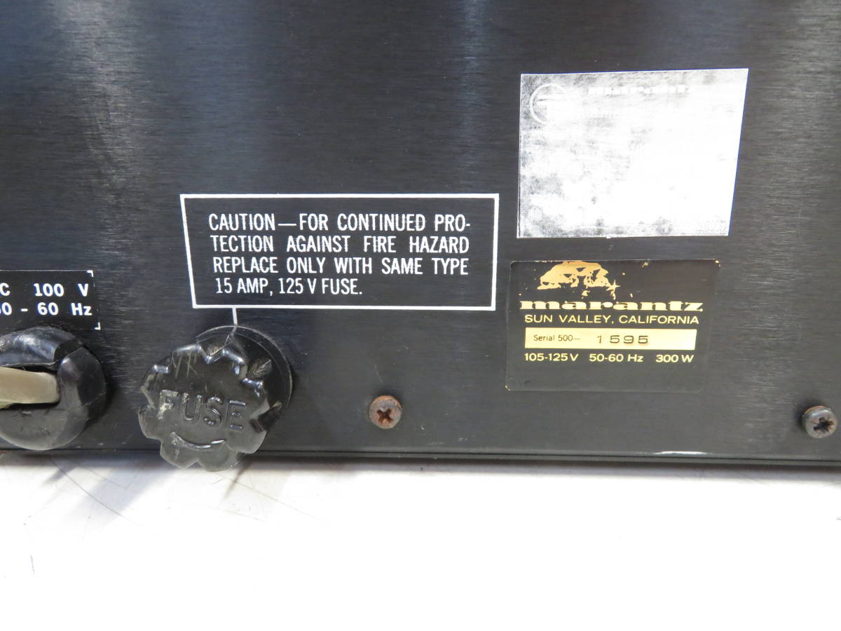 A4) marantz パワ－アンプModel 500 0 Model Marantz F MCINTOSH MA