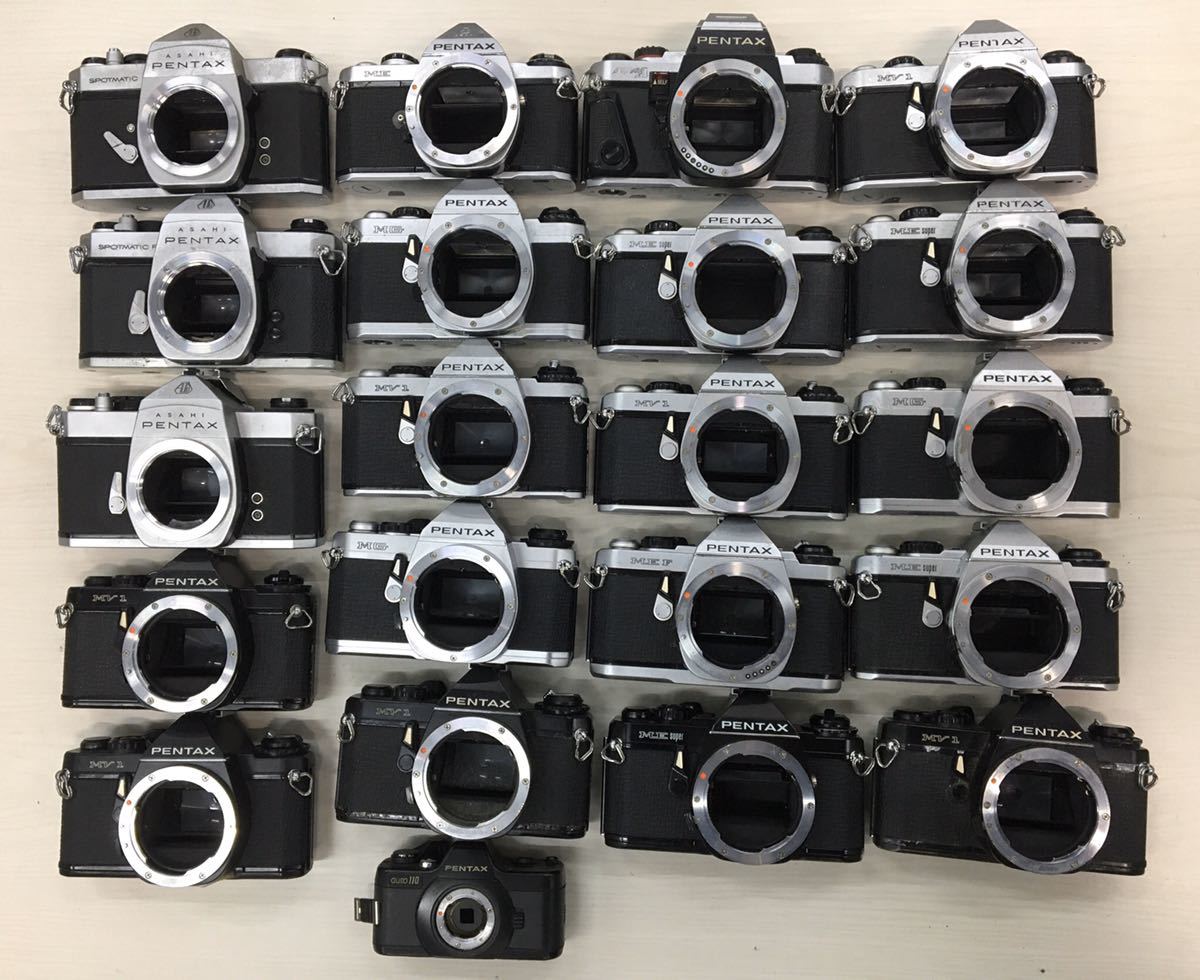 ▲C PENTAX Asahi Spotmatic/Spotmatic F/ME Super/MV1/MG/ME F/ME/Program A/Asahi Auto110 21点 まとめ売り ジャンク ペンタックス 