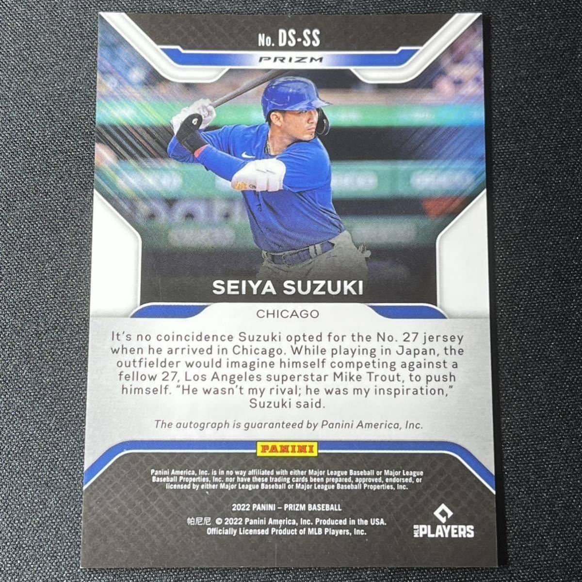 最新 2022 PANINI PRIZM 鈴木誠也 直筆サインカード ルーキーサイン