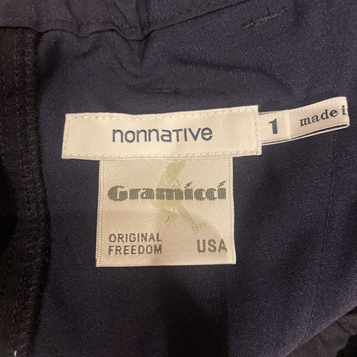 nonnative GRAMICCI ウール ストレッチ スラックス パンツ ネイビー 定価26800円
