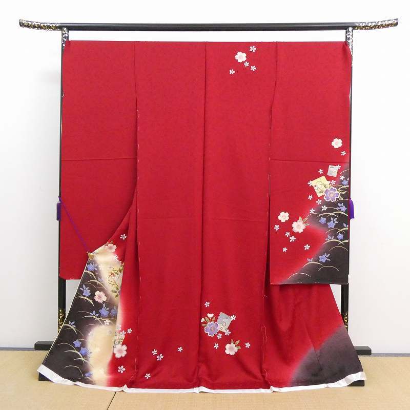 【SALE，送料無料】 2210A-2278 関着/振袖/花柄等/ /未仕立て/正絹/絵羽/ 梱包サイズ：80(振袖)｜売買されたオークション情報、yahooの商品情報をアーカイブ公開 - オークファン 振袖