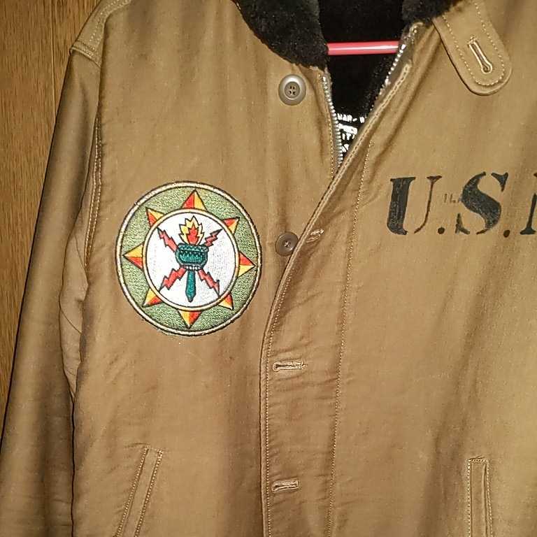 N-1デッキジャケット 　USN 日本製 N-1 デッキジャケット 日本製 デッキジャケット後期型 アルパカライニング日本 HOUSTON日本製
