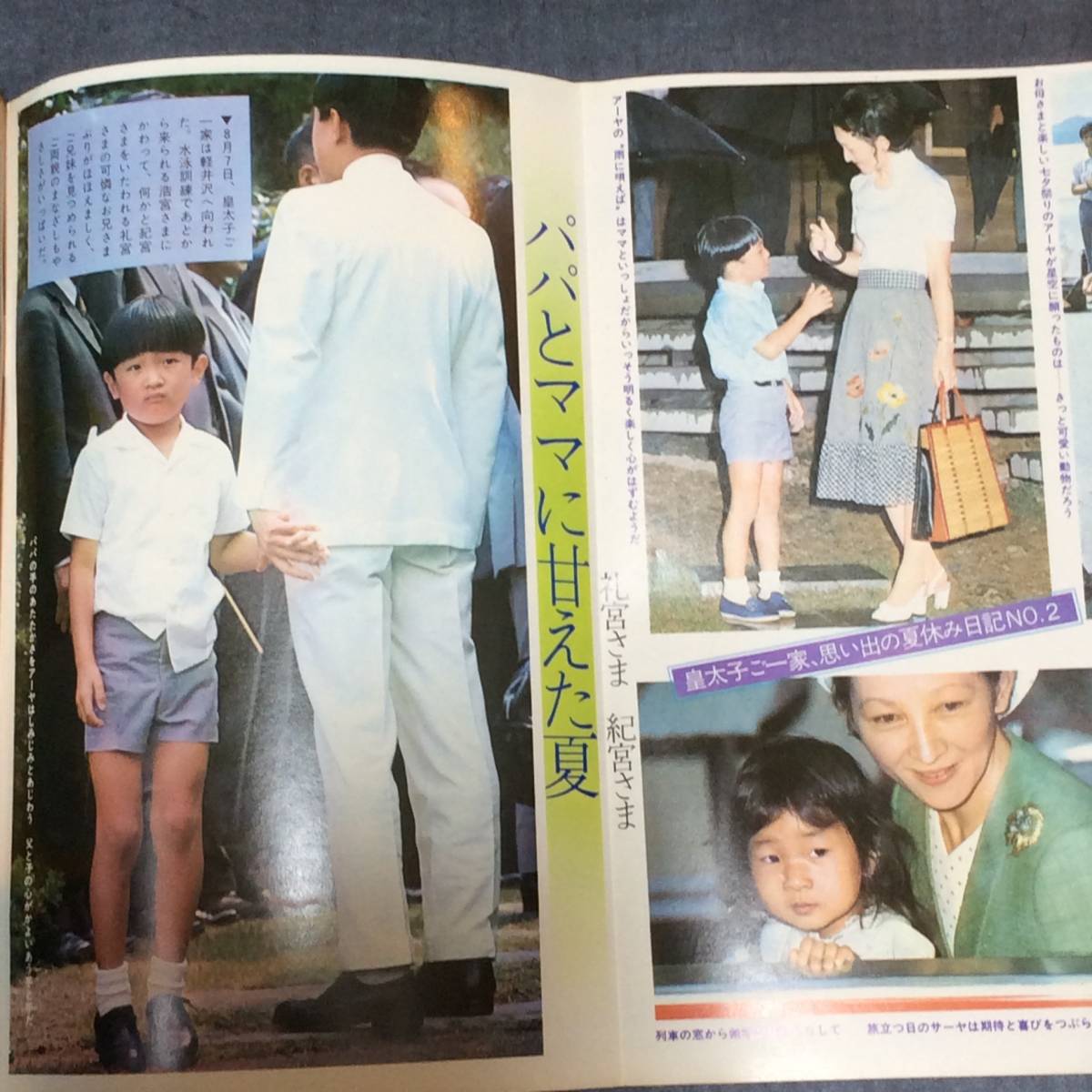 週刊 明星 NO.35 9月3日号 皇太子御一家 ジャケット集 天地 たくろう 