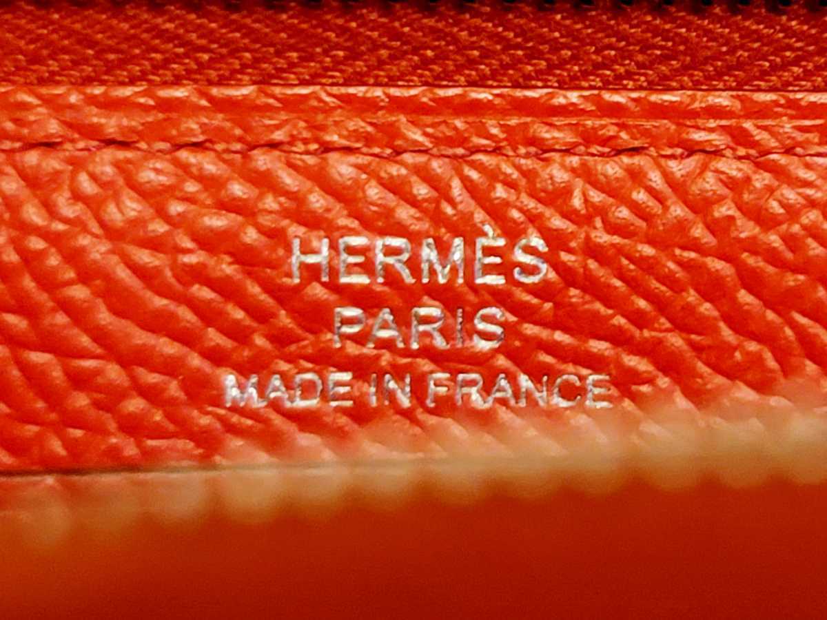 HERMES エルメス アザップクラッシックオールレザー オレンジ 新品未