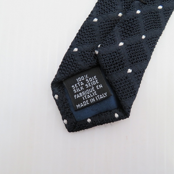 anzt シャネル CHANEL ネクタイ 黒系 シルク ダイヤ柄 ドット ココ